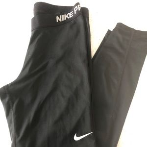 Nike pro dri fit black leggings. Women’s size L